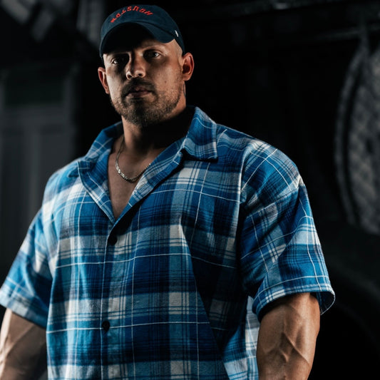 "XXXL INC" Oversized Muscle Shirt -Flannel Blue