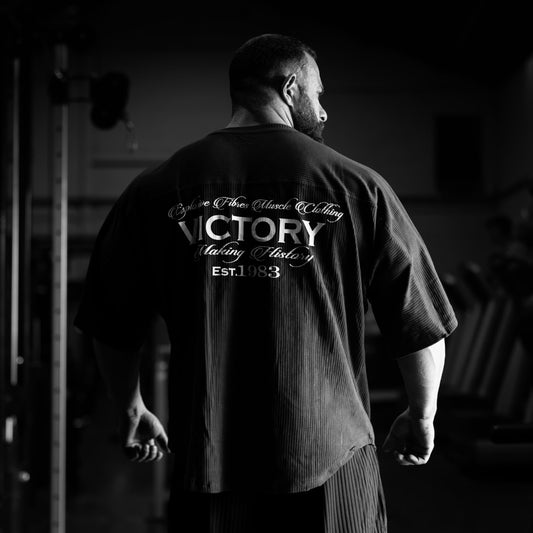 "Victory - Est.1983" Cotton rib Rag Top - Black