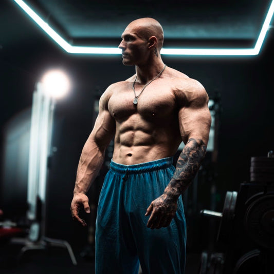 Stone washed Gym Pant - Stonewash Blue