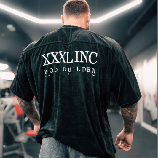 " Body Builder " Oversized Super Soft Rag Top - Carbon