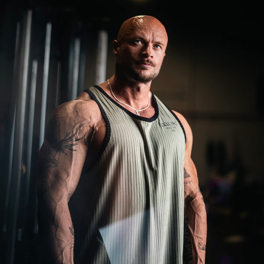 Box Cut Tank - Ribbed Military Green