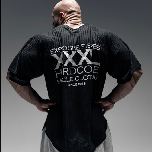 "Classic XXXL Logo" Old School Jumbo Rib Ragtop - Pitch Black