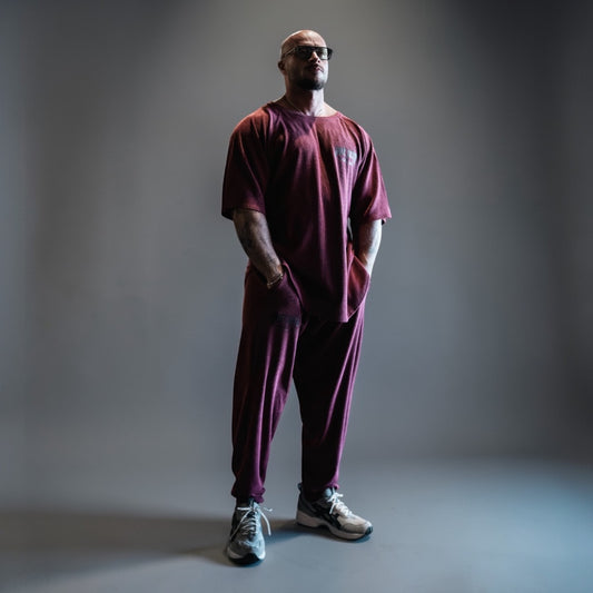 “Pure Pain” Full Cut Pant - (Thermal) Burgundy
