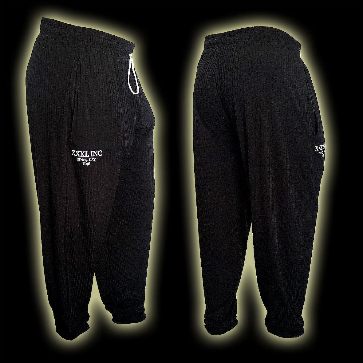 XXXL Explosive Fibres - FULL CUT BAGGY GYM PANT-BLACK – Explosive Fibres  Ltd -XXXL muscle clothing since 1983