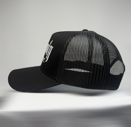 "Pure Pain Embroidered Logo"  Snapback Cap - Black