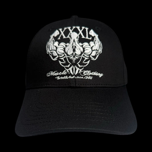 “Profile Embroidered Logo" Baseball Cap - black