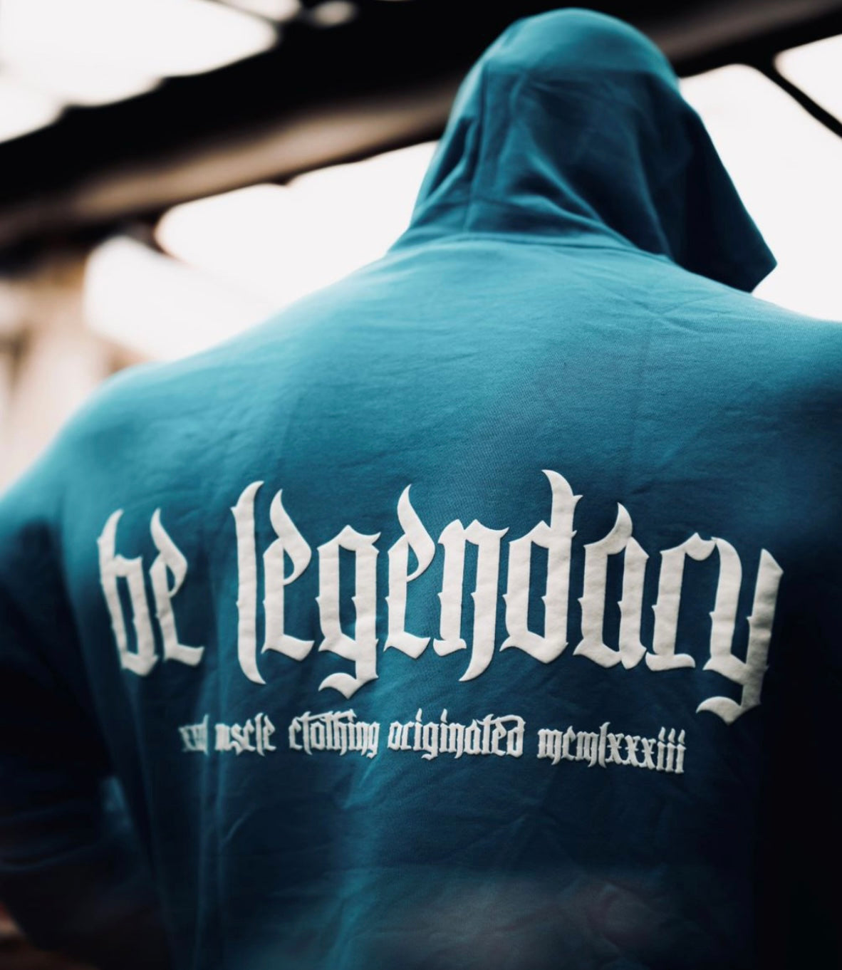 "Be Legendary" Pump-cover Hoodie - Airforce Blue