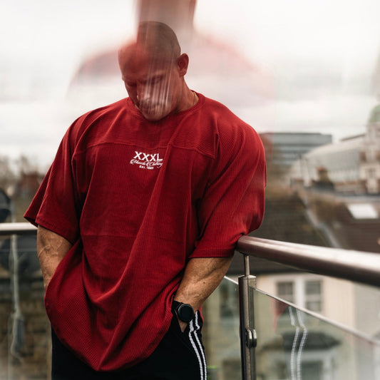 "Victory - Est.1983" Cotton rib Rag Top - Firebrick Red