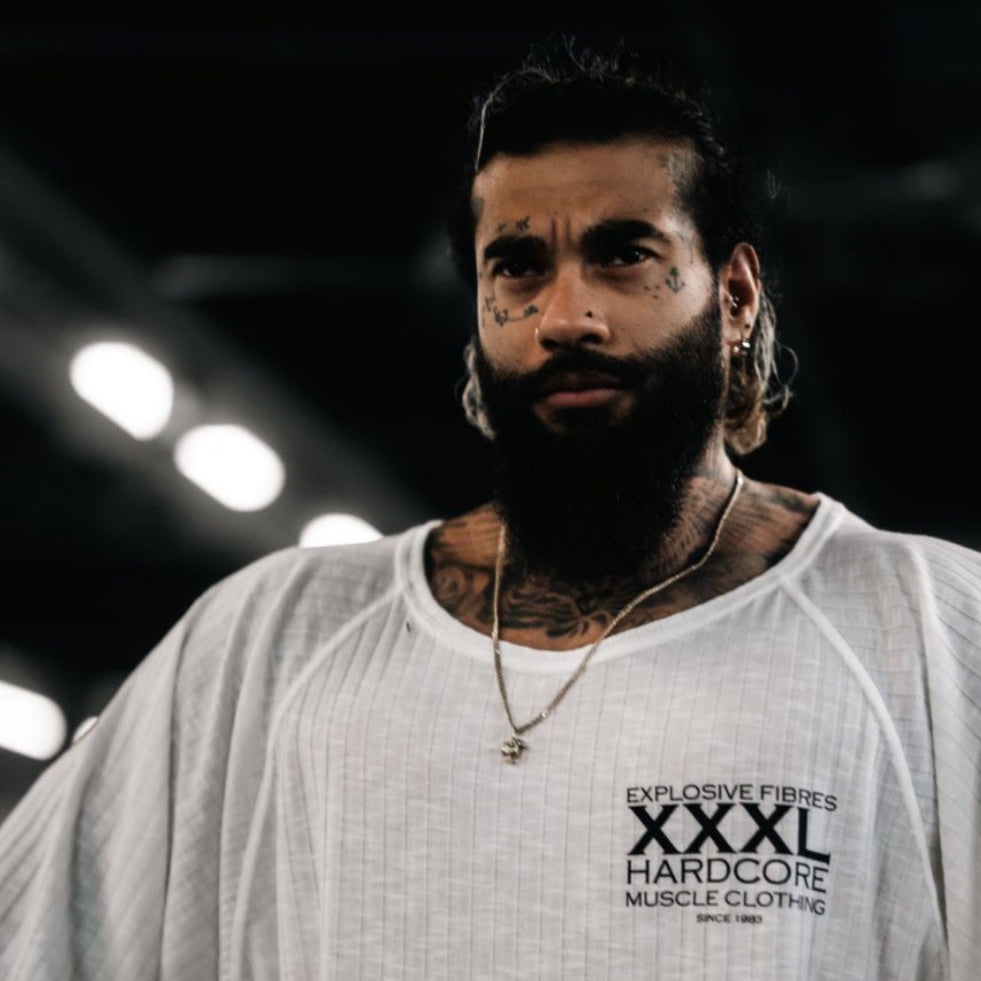 "Classic XXXL Logo" Old School Jumbo Rib Ragtop - Ivory