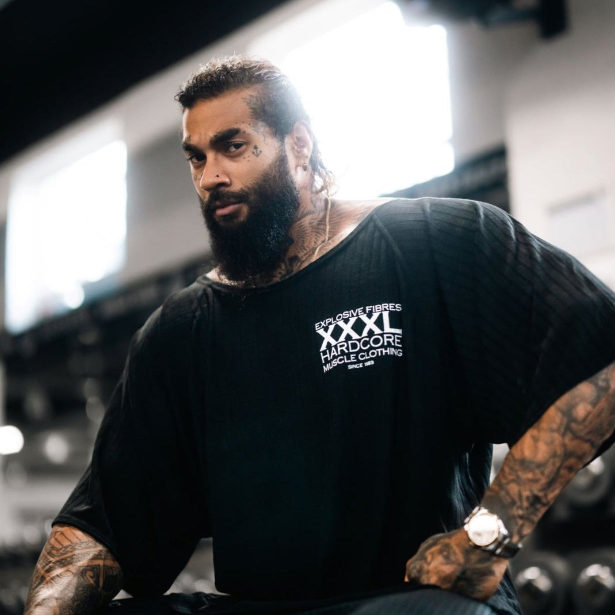 "Classic XXXL Logo" Old School Jumbo Rib Ragtop - Pitch Black