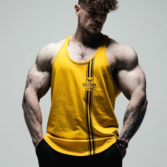 "Victory Retro" Classic Muscle Vest - Amber