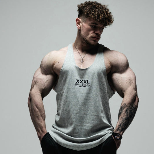 OG Cotton Rib Stringer Vest -  Cloud Grey