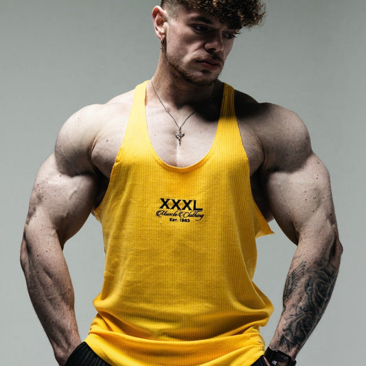 OG Cotton Rib Stringer Vest -   Sunglow Yellow