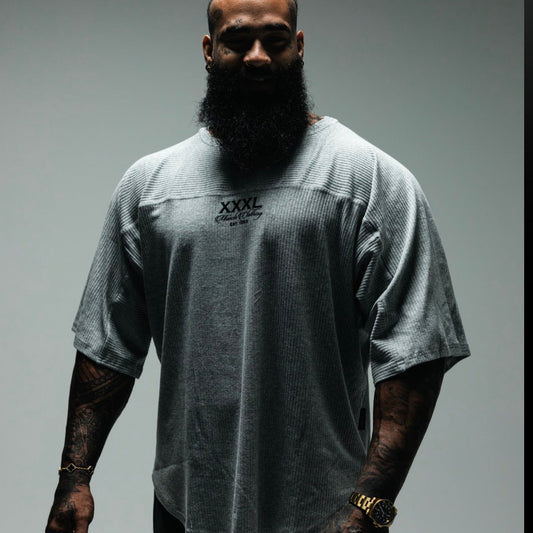 "Victory - Est.1983" Cotton rib Rag Top - Cloud Grey