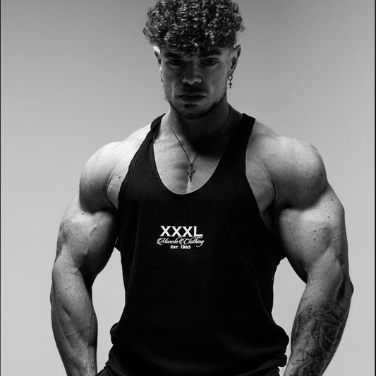OG Cotton Rib Stringer Vest -   Black