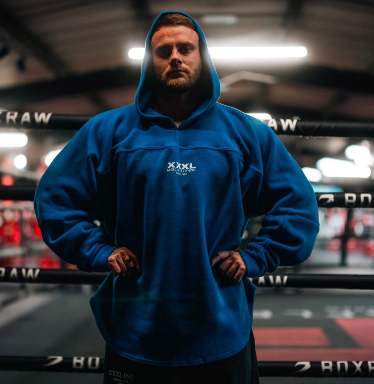 Signature series "XXXL INC" Polar Hoodie - Blue