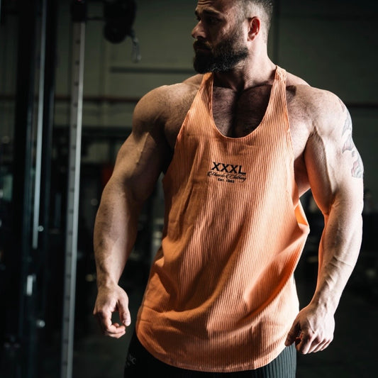 OG Cotton Rib Stringer Vest -   Orange Juice