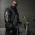 "Victory" Oversized Zip Hood  - Stonewash Black