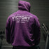 "Victory" Oversized Zip Hood  - Stonewash Berry