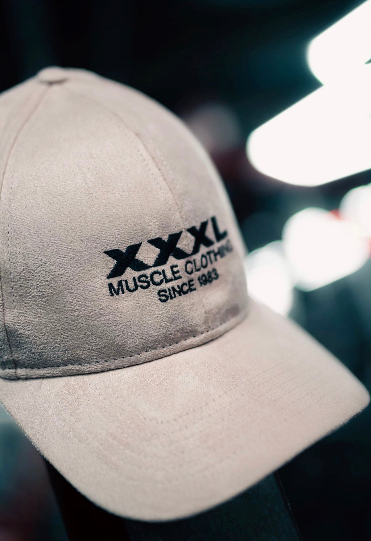"Classic XXXL Embroidered Logo" Sueded Baseball Cap - Soft Pink