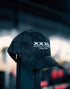 "Classic XXXL Embroidered Logo" Sueded Baseball Cap - Black