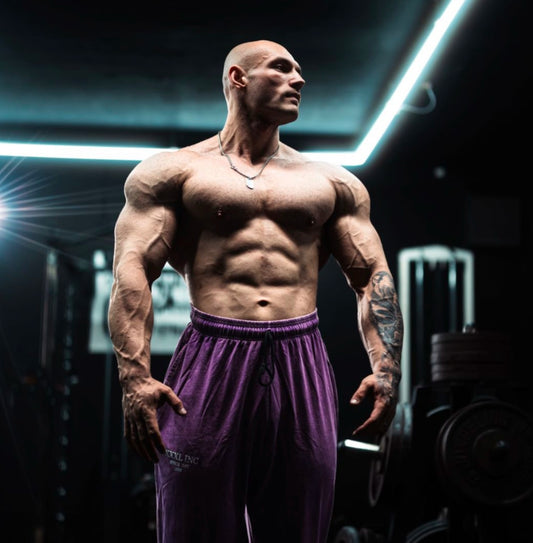 Stone washed Gym Pant - Stonewash Berry