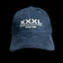 "Classic XXXL Embroidered Logo" Sueded Baseball Cap - Soft Navy Blue