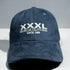 "Classic XXXL Embroidered Logo" Sueded Baseball Cap - Soft Navy Blue