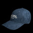 "Classic XXXL Embroidered Logo" Sueded Baseball Cap - Soft Navy Blue
