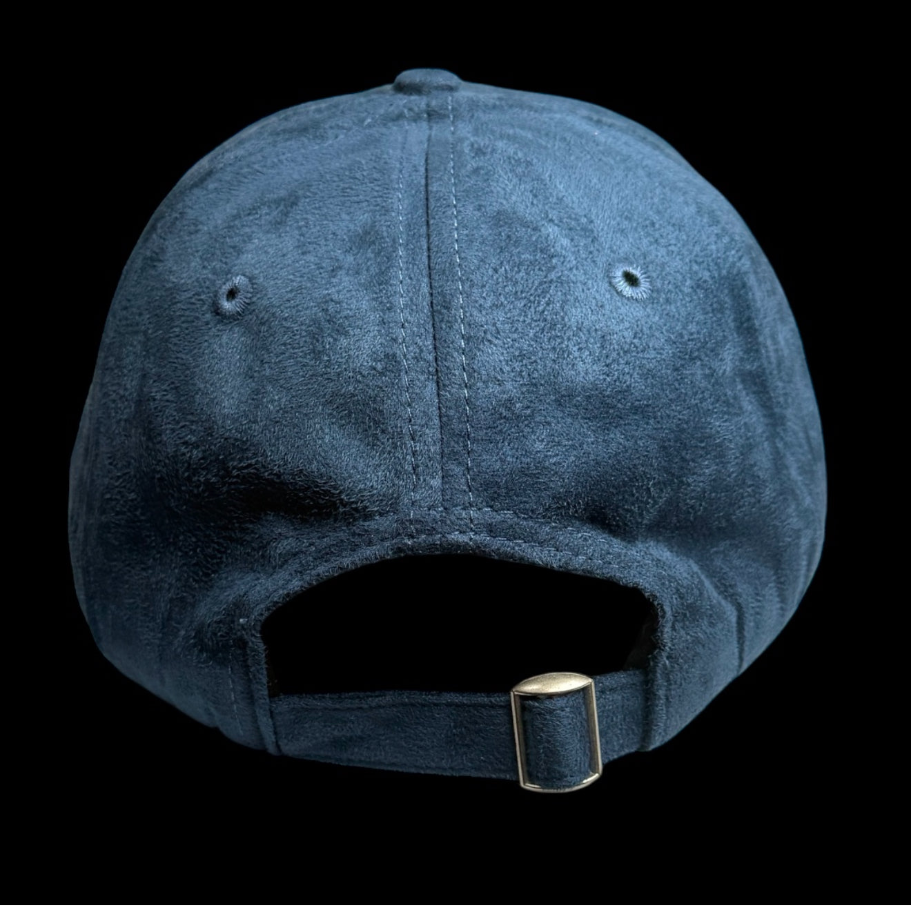 "Classic XXXL Embroidered Logo" Sueded Baseball Cap - Soft Navy Blue