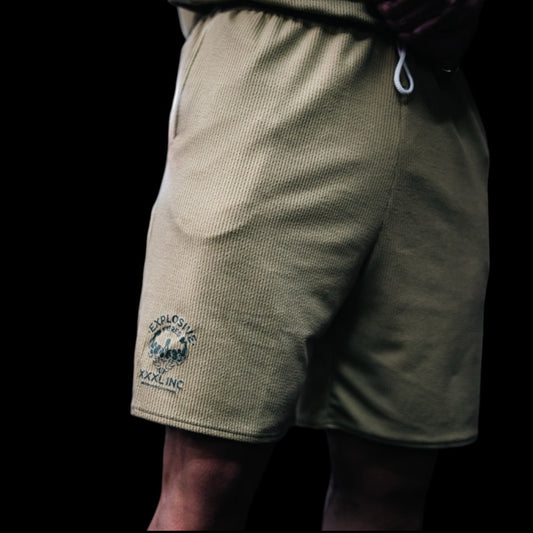 "Profile" Thermal Shorts -Pale Khaki