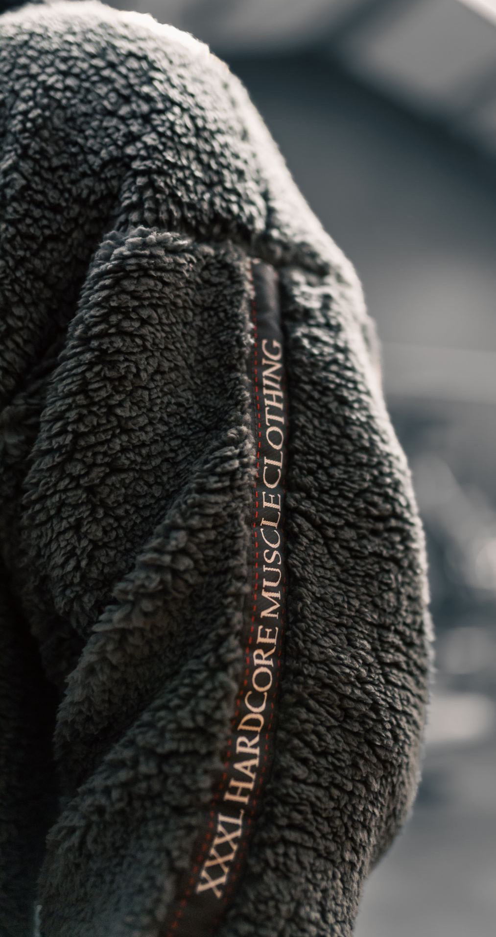 "Classic XXXL INC Embroidery" - Sherpa Taped Hoodie - Solid Granite