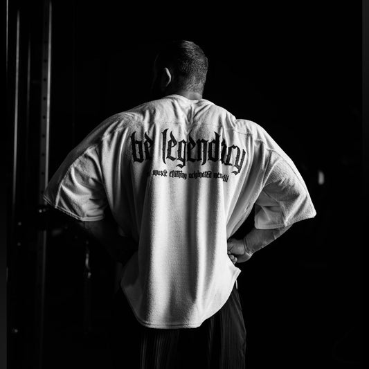 "Be Legendary" Stretch Toweling Ragtop - Polar White