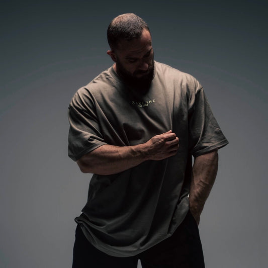 "3D XXXL INC" Over Fit T shirt   - Olive