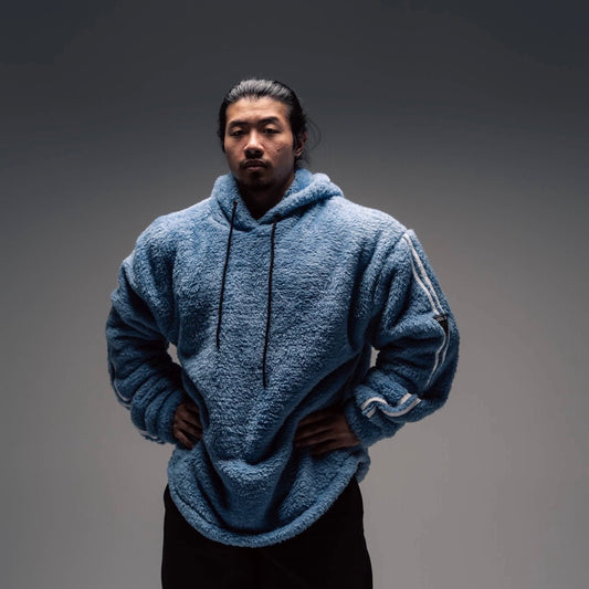 "Ultra Soft" Teddy Fleece Hoodie - Ice Blue