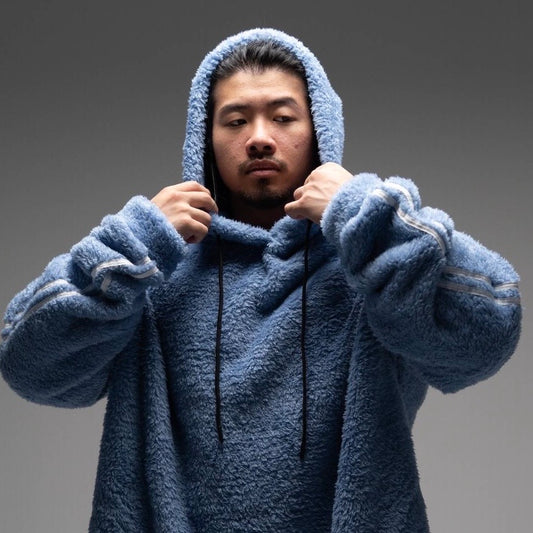 "Ultra Soft" Teddy Fleece Hoodie - Ice Blue