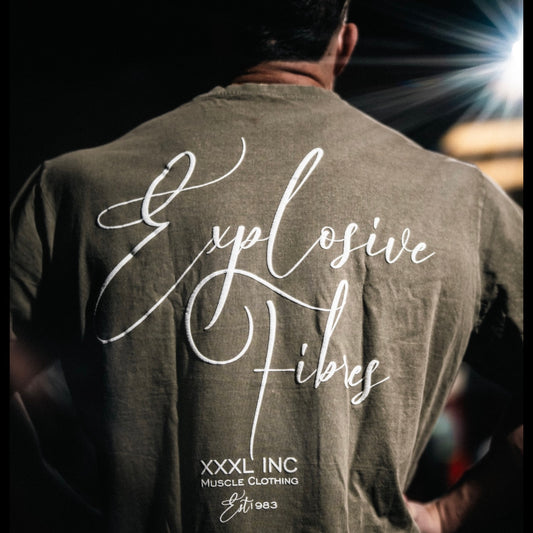 " Cursive Script" Stone washed Oversized T - Pastel Olive