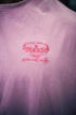 MENS - "Embroidered profile" Supersized T Shirt - Acid washed Soft Pink