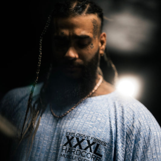 "Classic XXXL Logo" Old School Jumbo Rib Ragtop -Cloud Blue