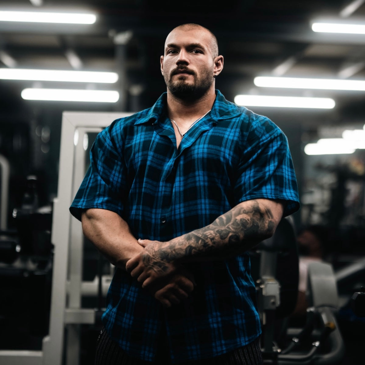 "Be Legendary" Oversized Muscle Shirt -Blue Black