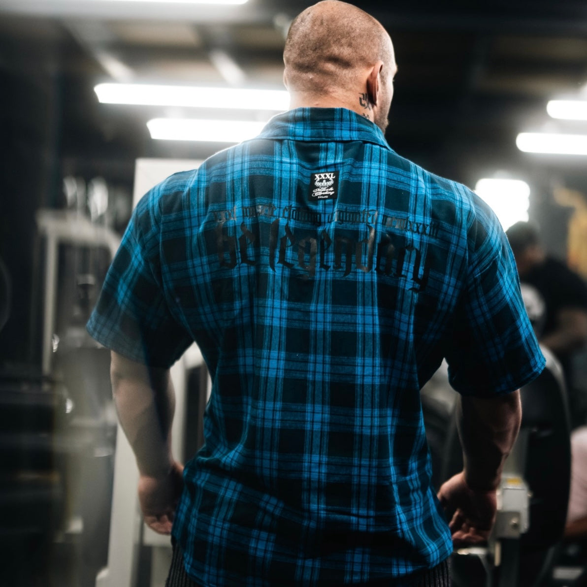 "Be Legendary" Oversized Muscle Shirt -Blue Black