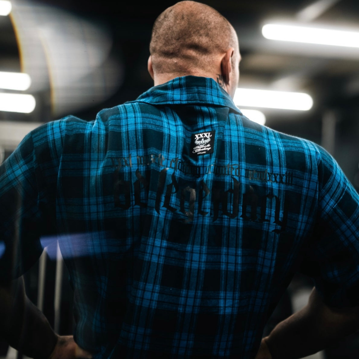 "Be Legendary" Oversized Muscle Shirt -Blue Black