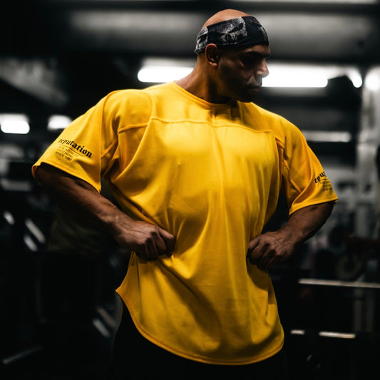 " Reputation " Oversized Rag Top - Pineapple Yellow