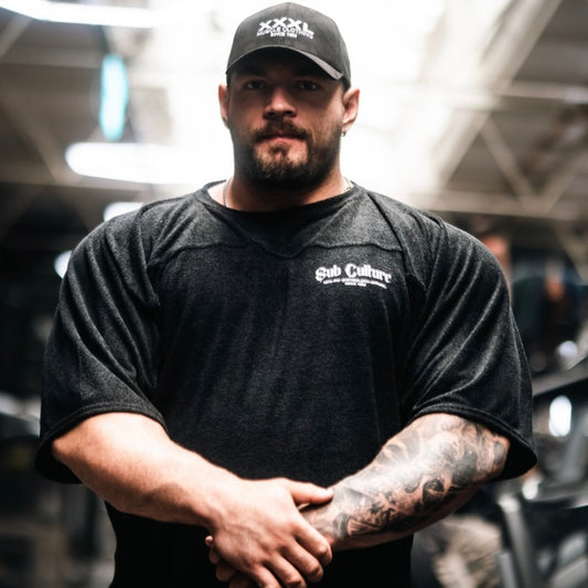 " Sub Culture " Old-school towelling Rag Top - Black