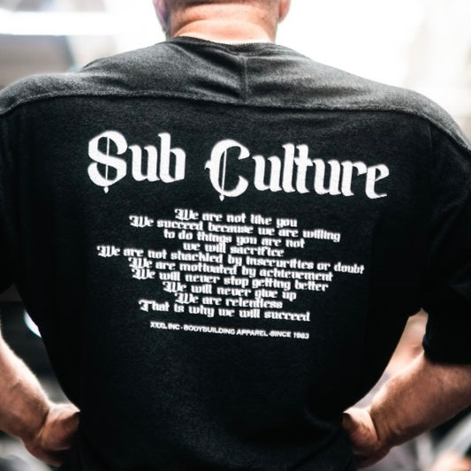 " Sub Culture " Old-school towelling Rag Top - Black