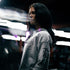 ”League Of Our Own” Ladies Hooded Crop Sweat - Ash Grey