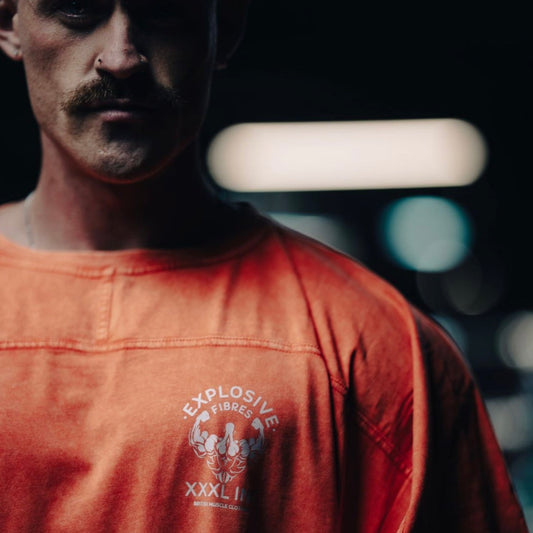 "Stone Washed" Yoke Rag Top - Orange