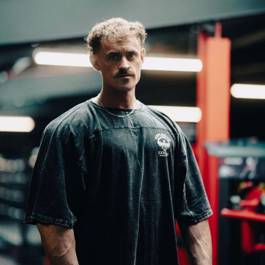 "Stone Washed" Yoke Rag Top - Black