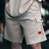 "Scrolled XXXL Inc" Vintage Wash Combat Short - Washed Latte