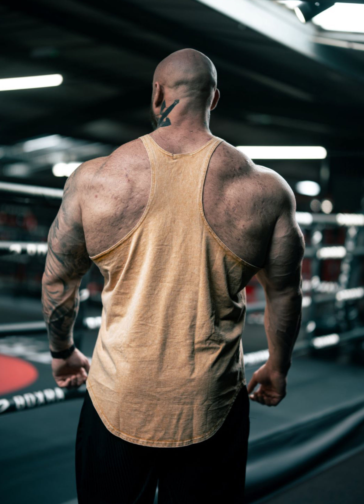 "Stone Washed" Muscle vest- Sand